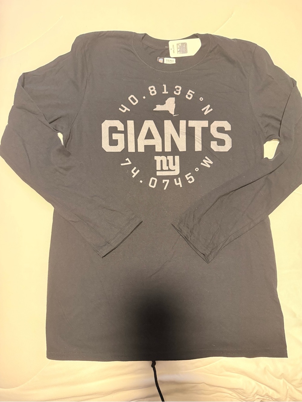 NFL New York Giants BLACK Long Sleeve Tee